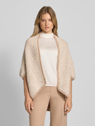 OPUS Poncho mit Knopfverschluss Modell 'Amaryllis boho' Dunkelbraun 4