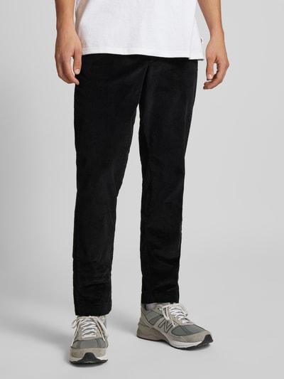 Jack & Jones Tapered fit corduroy broek met steekzakken, model 'CORDUROY' Zwart - 4