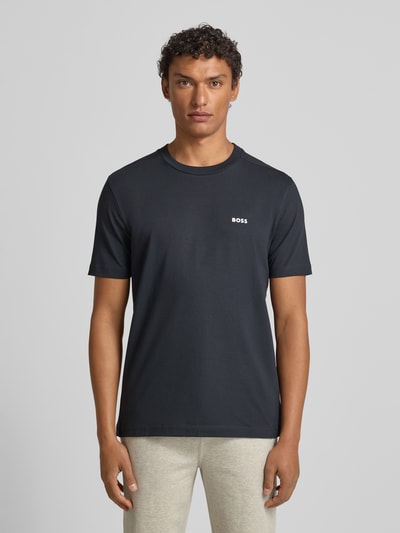 BOSS Green T-Shirt mit Label-Print Marine 4
