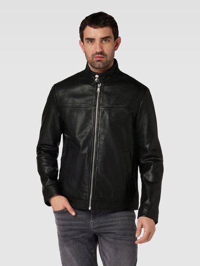 Marc O'Polo Lederjacke mit Reißverschluss Black 4