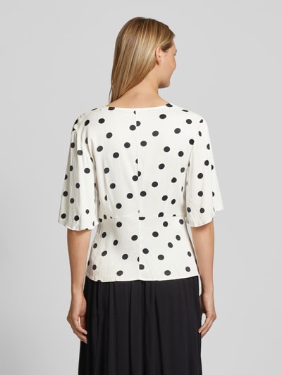 Gestuz Blouse met V-hals, model 'Dottia' Ecru - 5