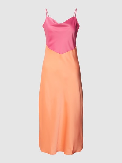 YAS Sukienka midi z lejącym dekoltem model ‘Dottea’ Łososiowy 2