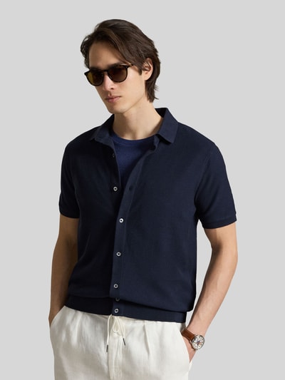Polo Ralph Lauren Regular Fit Poloshirt mit durchgehender Knopfleiste aus reiner Baumwolle Marine 4