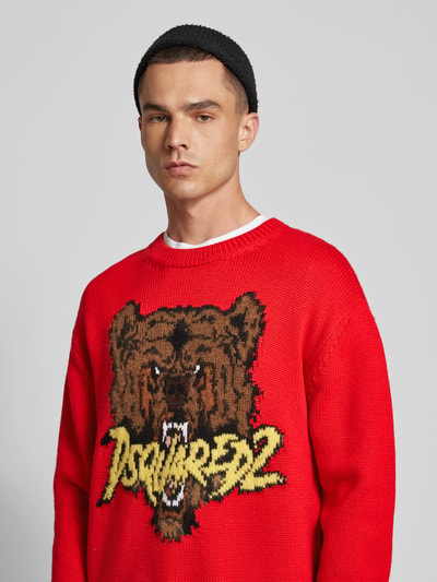 Dsquared2 Pullover mit Label-Stitching Rot 3