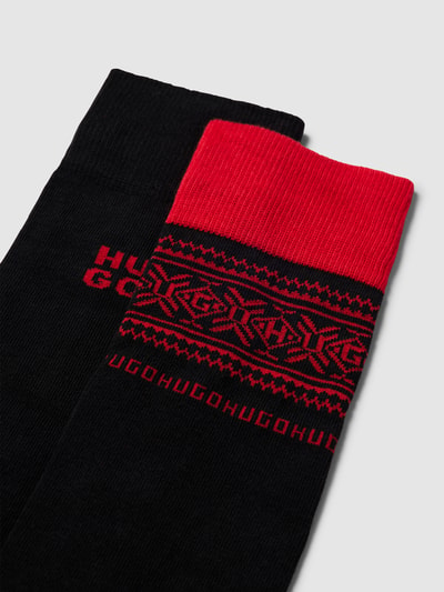 HUGO Socken mit Label-Detail im 2er-Pack Black 2