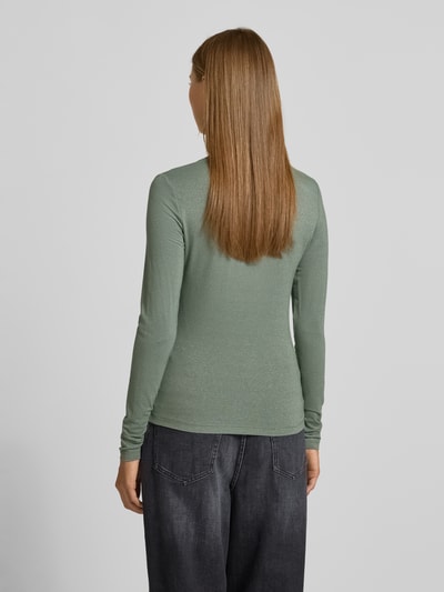 Vero Moda Regular fit shirt met lange mouwen van viscosemix, model 'LAVA' Rietgroen - 5