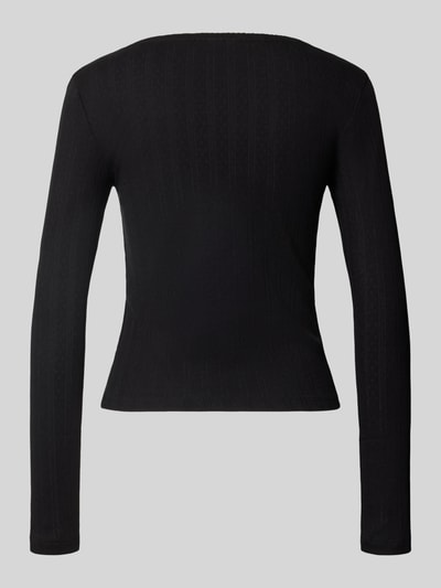 Jake*s Casual Langarmshirt aus Baumwoll-Mix Black 3