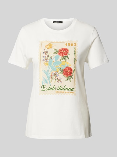 Weekend Max Mara T-Shirt mit Rundhalsausschnitt Modell 'ZIRLO' Weiss 2