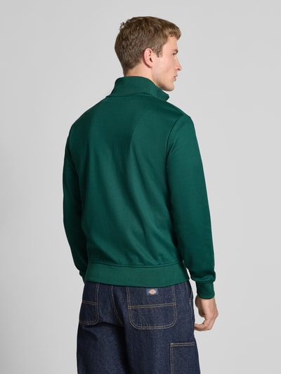 Ellesse Sweatjack met labelpatch, model 'VICENZA TRACK' Donkergroen - 5