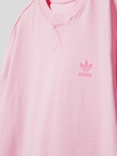 adidas Originals T-shirt met labeldetails Felroze - 2