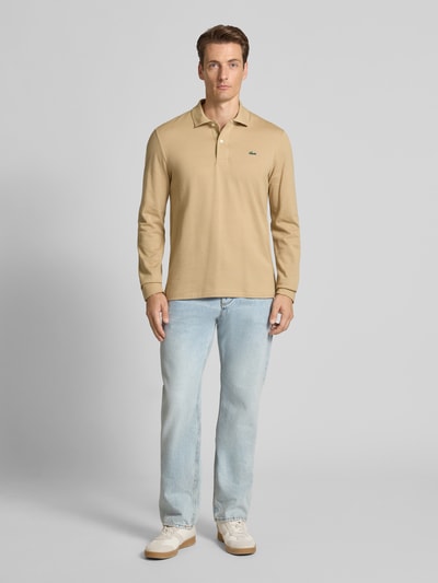 Lacoste Regular Fit Poloshirt aus reiner Baumwolle Beige 1