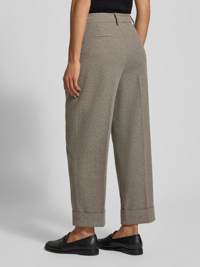 Christian Berg Woman Selection broek met persplooien en steekzakken Beige gemêleerd - 5