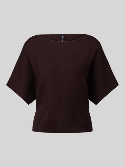 ONLY Sweter o luźnym kroju z mieszanki wiskozy model 'MIO' Czekoladowy 2