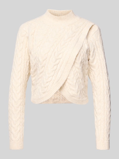 Apricot Regular Fit Pullover in Strick-Optik Offwhite 2