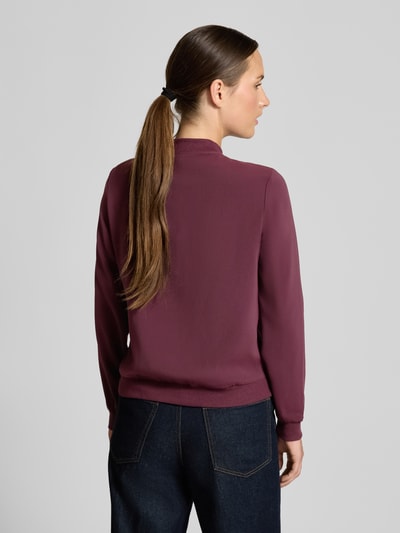 VERO MODA Bluzon o kroju regular fit z zamkiem błyskawicznym model ‘COCO’ Bordowy 5