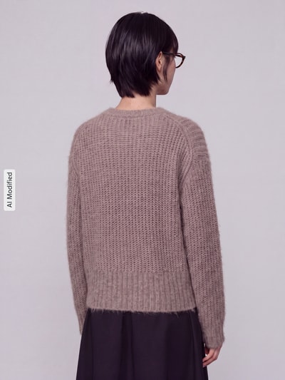 Pepe Jeans Regular Fit Pullover mit Woll-Anteil Modell 'ASHLEY CREW' Beige 5