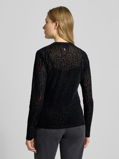 JOOP! Longsleeve mit geripptem Rundhalsausschnitt Modell 'TEIDA' Black 5