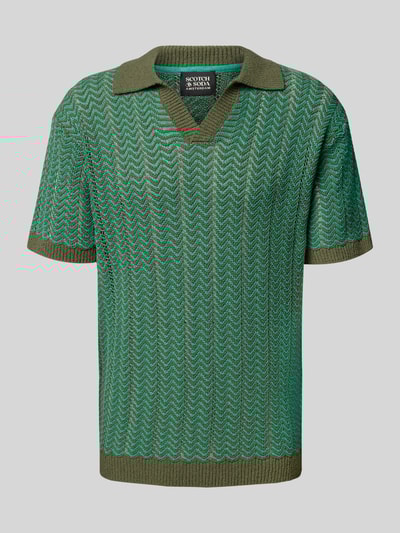 Scotch & Soda Poloshirt mit V-Ausschnitt Oliv 2