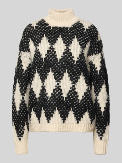 B.Young Oversized Pullover mit Alpaka-Anteil Modell 'Omhu' Beige Melange 2