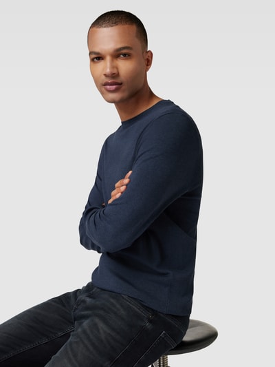 MCNEAL Strickpullover mit Rundhalsausschnitt Marineblau meliert 3