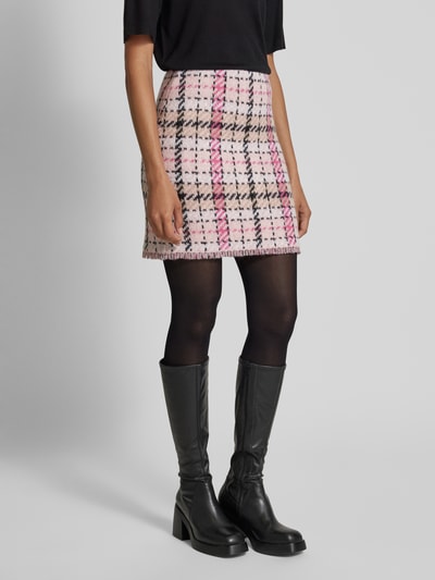 Marc Cain Gebreide rok met franjes en labeldetail Roze - 4