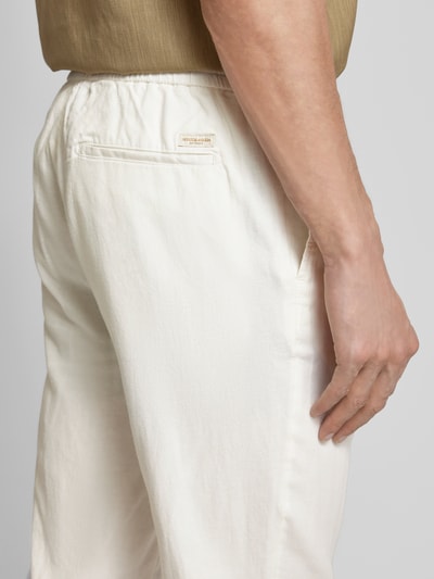 Scotch & Soda Straight fit broek in effen design, model 'WARREN' Offwhite - 3