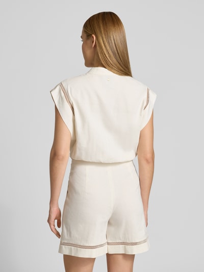 Marc Cain Jumpsuit aus Leinen-Mix mit Loch-Stickerei Sand 5