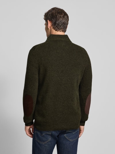 Barbour Regular Fit Troyer aus reiner Wolle Oliv 5