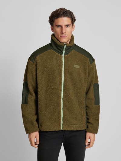 Cotopaxi Sweatjack met opstaande kraag, model 'Bacano' Olijfgroen - 4