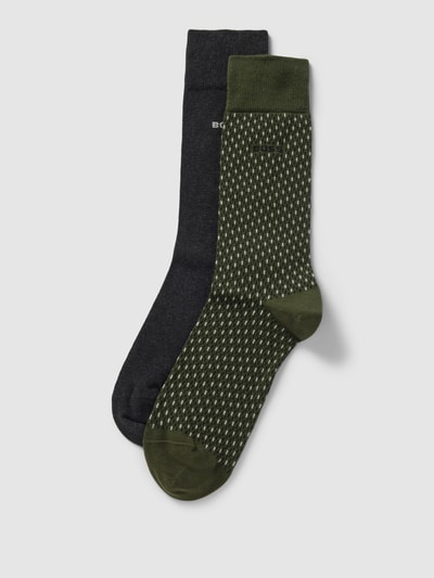 BOSS Socken mit Label-Detail im 2er-Pack Oliv 1