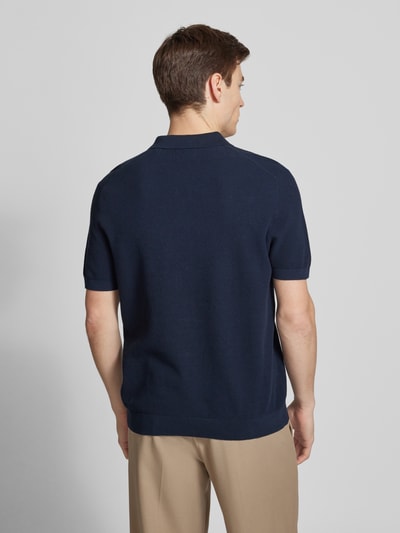 Gant Regular Fit Poloshirt mit Strukturmuster Marine 5