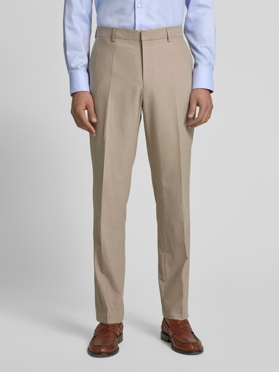 BOSS Pantalon met achterzakken, model 'Leon' Beige - 4