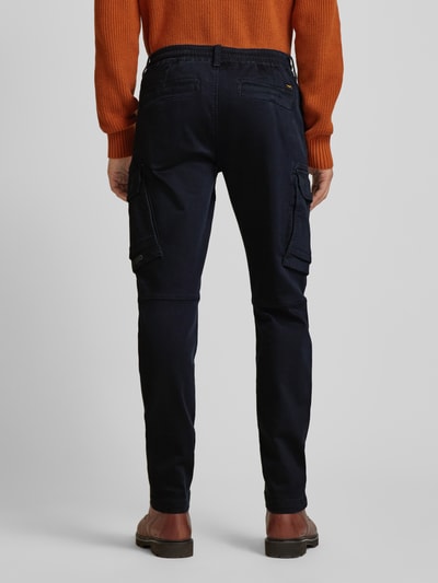 PME Legend Tapered fit cargobroek met tunnelkoord Marineblauw - 5