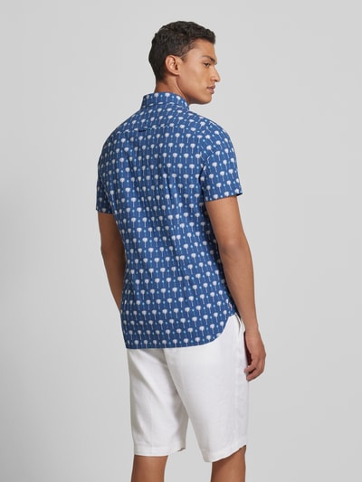 Tommy Hilfiger Slim fit vrijetijdsoverhemd met all-over motief Marineblauw - 5