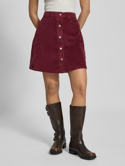 Noisy May Minirock mit 5-Pocket-Design Dunkelrot 4