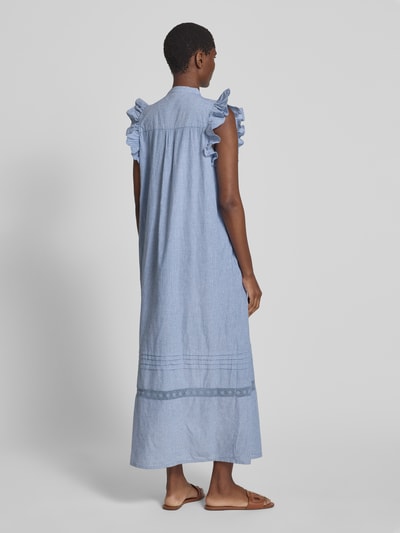 mbyM Maxi-jurk met tuniekkraag, model 'Gemala' Lichtblauw - 5