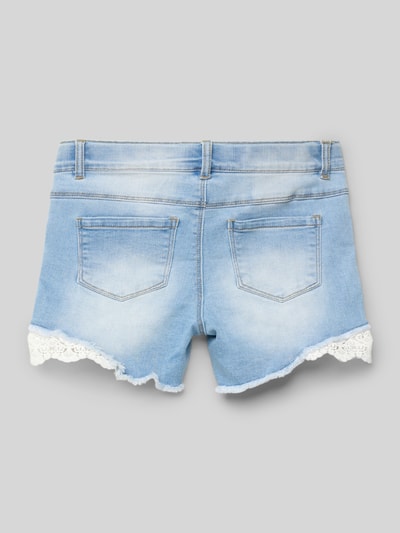 Name It Slim fit korte jeans met kant, model 'SALLI' Blauw - 3