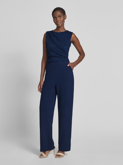 Swing Jumpsuit mit Ausbrenner-Effekt Marine 4