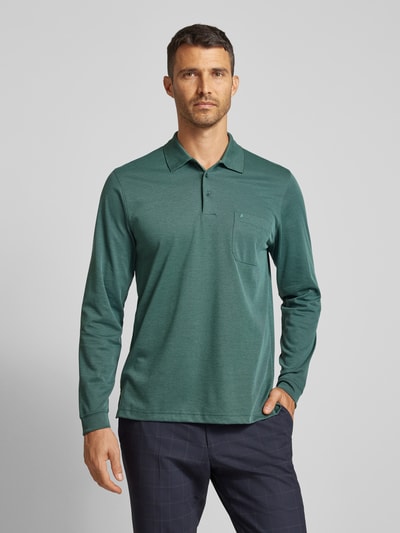 RAGMAN Regular fit poloshirt met borstzak Groen - 4