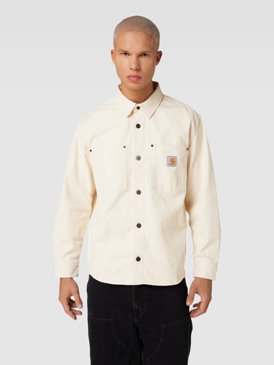 Carhartt Work In Progress Overshirt met borstzakken, model 'DERBY' Offwhite - 4