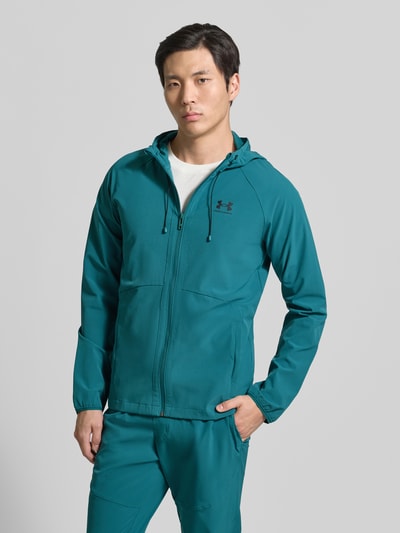 Under Armour Regular Fit Jacke mit Logo-Print Modell 'Vibe' Petrol 4