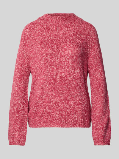 Produktfoto, Relaxed Fit Strickpullover mit Woll-Anteil von Tom Tailor, Optik: Unifarben, Melange, Passform: Relaxed Fit, Label-Stitching-Applikation, Kragenform: Mock Neck, Ärmelform: Langarm, Ärmelabschluss: Gerippt, Rumpfabschluss: Gerippt, Materialverarbeitung: Strick