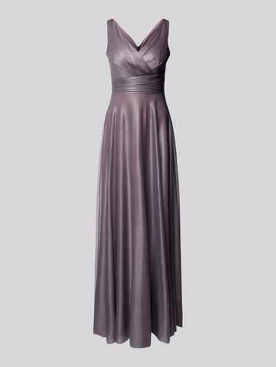 TROYDEN COLLECTION Abendkleid in Wickel-Optik Flieder Melange 2