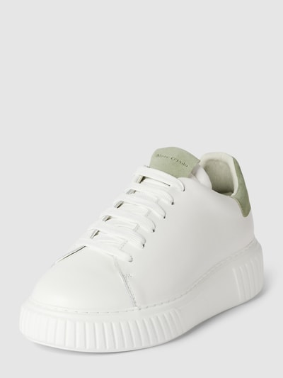 Marc O'Polo Sneakers van leermix met labeldetails Wit - 1