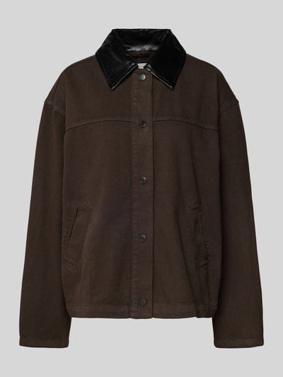 Gina Tricot Kurtka z listwą guzikową Ciemnobrązowy 2