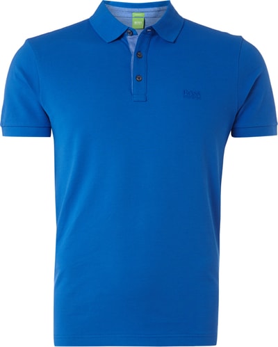 BOSS Green Modern Fit Poloshirt mit Logo-Stickerei Blau 4