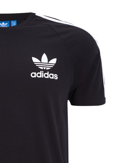 adidas Originals T-Shirt mit Kontraststreifen und Logoprint Black 2