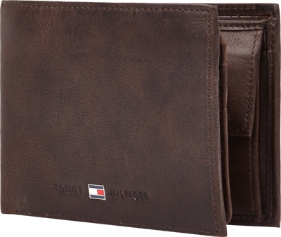 Tommy Hilfiger Geldbörse aus Leder Dunkelbraun 4