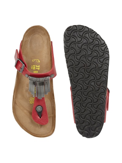 Birkenstock Sandalen mit Metall-Applikation Kirschrot 5
