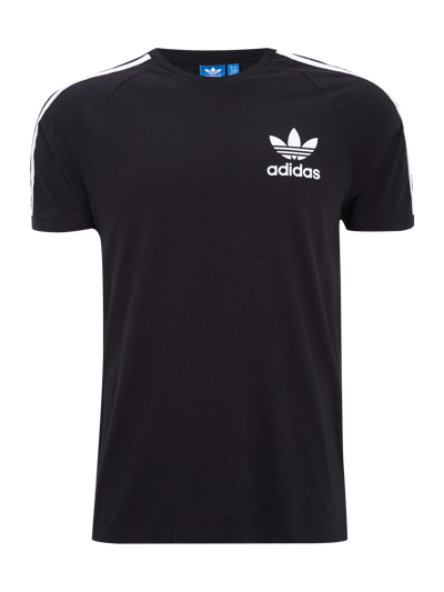 adidas Originals T-Shirt mit Kontraststreifen und Logoprint Black 1